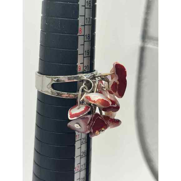 Natural Trochus Shell Beads Shards Adjustable Ring! - Picture 7 of 8